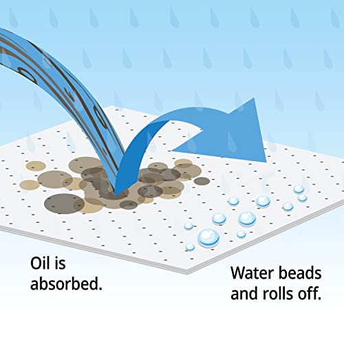 PIG Oil-Only Absorbent Mat Roll | Absorbs 20.1 gal per roll | 30" W x 150' L | MAT462 - size: 30" x 150'