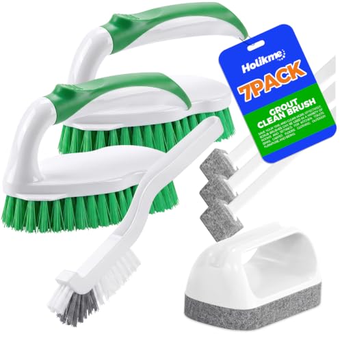 Holikme 7 Pack Cleaning Brush Scrub Brush Kitchen Brush for Floor,Green - color: Green