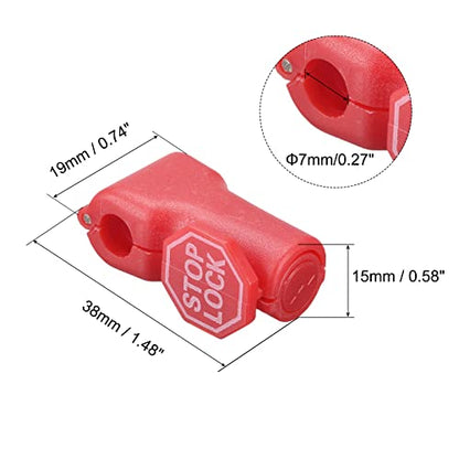MECCANIXITY Retail Store Supermarket Mobile Phone Anti-Theft Hook Lock, 7mm Special Magnetic Display Shelf Lock,Peg Hook,red with Words Pack of 30 - size: 7mm