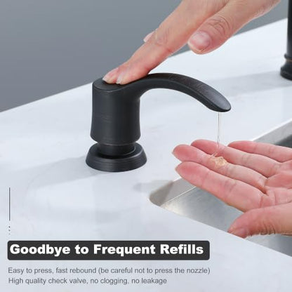 GAGALIFE Kitchen Sink Soap Dispenser (Oil-Rubbed Bronze), G080ORB-G - color: Oil-rubbed Bronze, size: with Hose