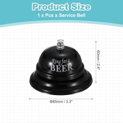 PATIKIL Desk Bell, 3.3" Service Call Bell Ringing, Beer, Black - color: Black(beer)