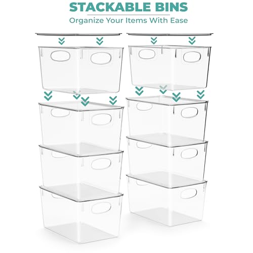 Sorbus Clear Toy Storage Bins with Lids, Stackable (Large, 2 Pack) - size: Large, style: 2 Pack