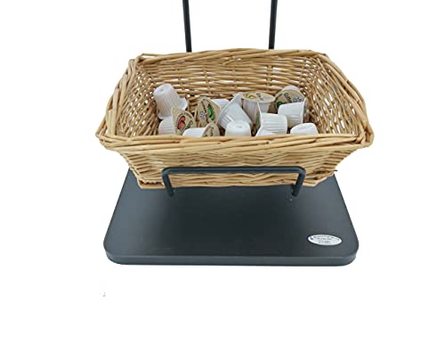 FixtureDisplays® Mini 3 Tier Wicker Basket Organizer Stand for Tabletop Display, 8.3 X 8.3 X 22.5" 119999-NPF