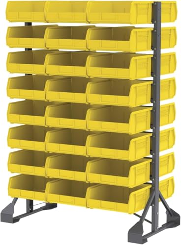 Akro-Mils 30235 AkroBins Plastic Storage Bins, 11"x11"x5", Yellow, 6-Pack - color: Yellow