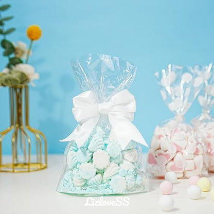 Pre-Tied White Bows with Twist Ties 3.5 Inch, 24 Pack - color: White
