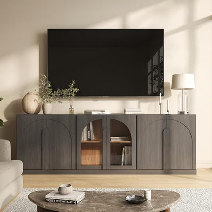 BELLEZE Bijou 3-Piece Modular Sideboard Buffet Cabinet - Ebony - color: Bijou Ebony Abb