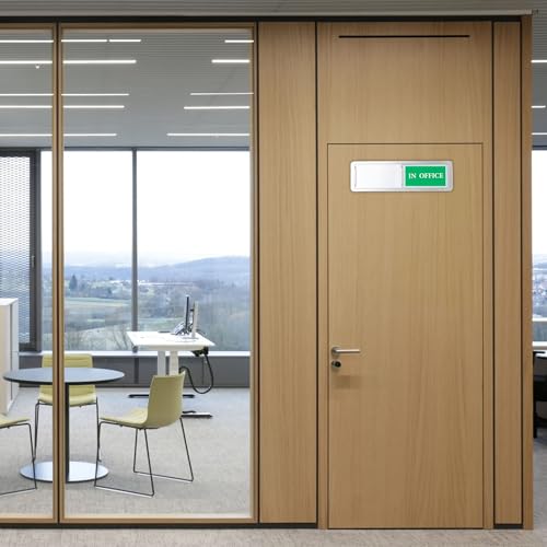 Out of Office/In Office Sliding Status Indicator, Privacy Available Sign - color: Silver In Office/Out Of Office