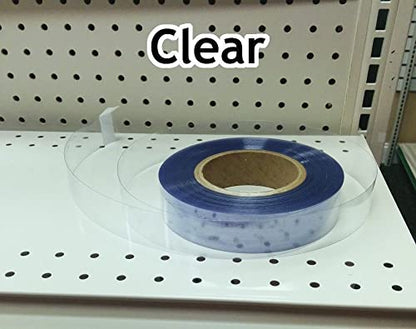 Transparent/Clear Gondola Shelving Vinyl Insert for Ticket Channel 130 FT. x 1.25 in. - Clear - size: 1 Roll