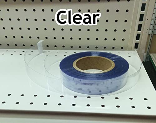 Transparent/Clear Gondola Shelf Vinyl Insert for Ticket Channel 130' x 1.25"- 10 Pack - size: 10 Rolls