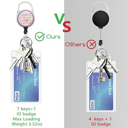Piefly Lanyards for Id Badges, Teacher Card Holder Retractable Reel Funny - color: Idk-01
