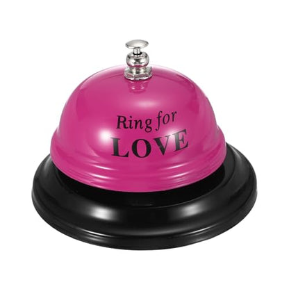 PATIKIL Desk Bell, 3.3" Service Call Bell Ringing, Love, Rose Red - color: Rose Red(love)