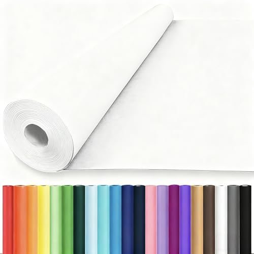 Vanhench White Wrapping Paper Jumbo Roll, 36" x 2520" (210') - color: White, size: 36" Width X 210' Length