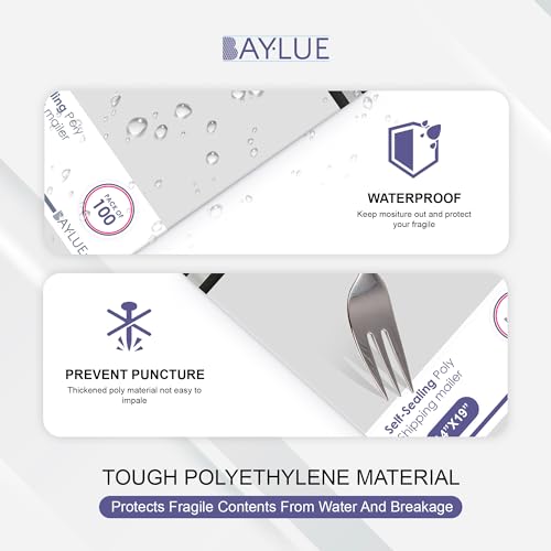 Poly Mailers 14.5x19, Self Seal Shipping & Mailing Bags, 500 Pack Bulk - color: White, size: 14"x19" / 500 Pack