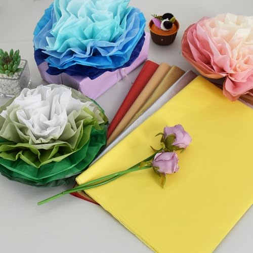 BEISHIDA 100 Sheets White Tissue Paper Bulk for Gift Wrapping and Gift Bags - color: white