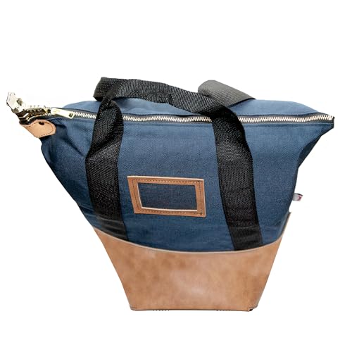 Locking Heavy Duty Courier Bag, 18x18x8 inch - color: Navy Blue