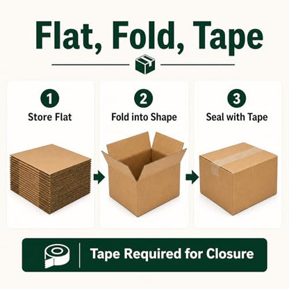 8x8x6 Brown Kraft Shipping Boxes for Small Business, 20 Pack - size: 8x8x6 Inch