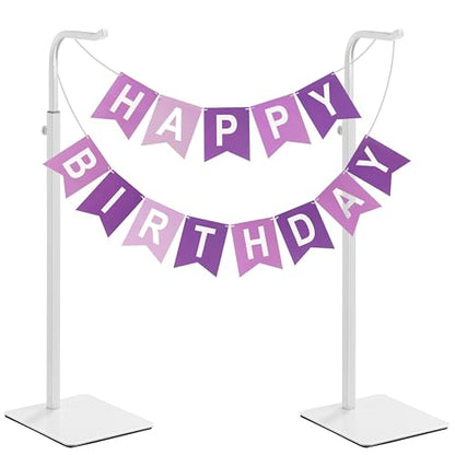 pickpiff 2-Pack Adjustable Table Banner Stands & Purse Holders, White - color: White, size: 2 Pack