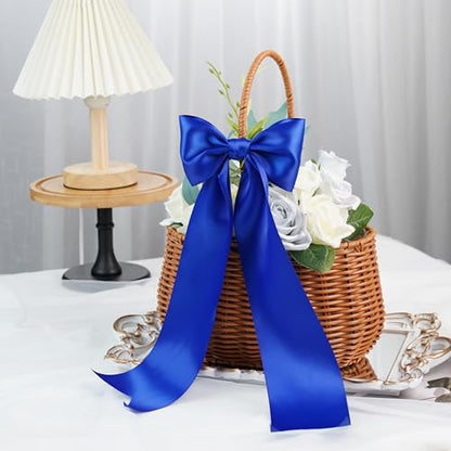 Royal Blue Double-Faced Satin Ribbon, 3 Inch x 10 Yards - color: Cobalt Blue