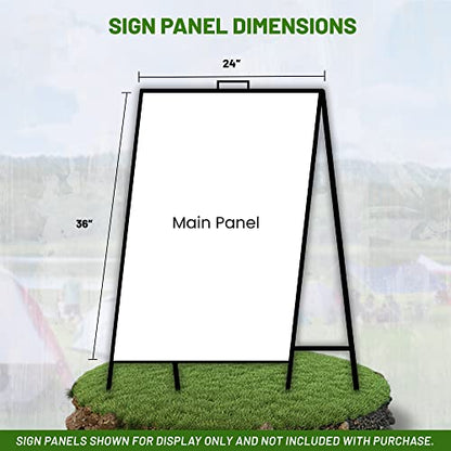 A-Frame Sign Holder - Folding Open House Stand, 36 x 24 in, Black, 1 Pack - size: 36 x 24 (1 Pack)