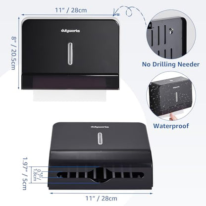 Paper Towel Dispenser Wall Mount, 200-Sheet, Black - color: 5853-white
