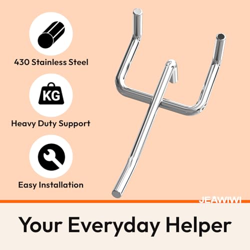 JEAWIWI 50 Pack Metal Pegboard Hooks, 2 Inch, Fit 1/4 & 1/8 in Peg Board - color: Silver, size: 2in 50pcs
