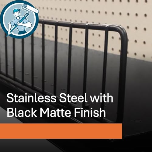Wire Shelf Front Fence Guard Rail for Gondola Retail Shelves, 3"H x 48"L - color: Black