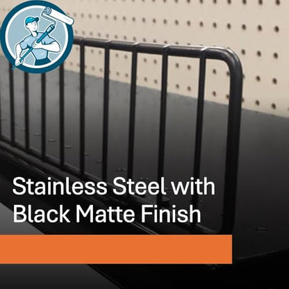 Wire Shelf Front Fence Guard Rail for Gondola Retail Shelves, 3"H x 48"L - color: Black