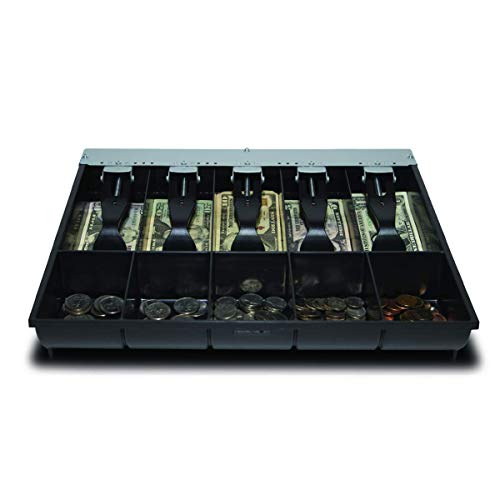 APG Vasario Series Cash Drawer Replacement Tray | Plastic Molded Till for Cash Register| 5 Bill/ 5 Coin Compartments | 14.2" x 2.35" x 12.05" | VPK-15B-2A-BX - style: VPK-15B-2A-BX