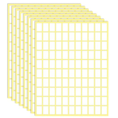 Sliverdew White Labels Stickers, 3300 Pack Small 0.5" x 0.75", Removable Blank Labels for School, Office, Kitchen, 110 Labels per Sheet, Paper, Rectangular, 3300pcs - color: 3330pcs 13x19 Mm