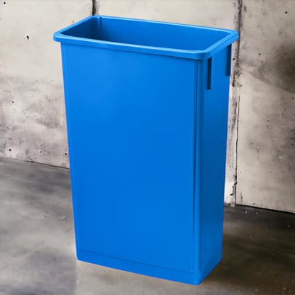 23 Gallon Dark Blue Slim Tall Plastic Industrial Trash Cans for Kitchen and Restaurant - color: Dark Blue, size: 23 Gallon