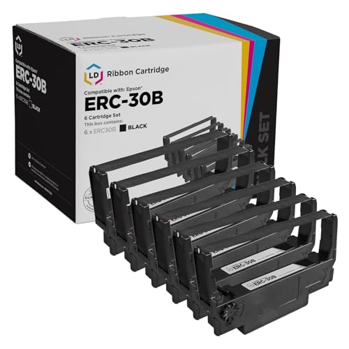 LD Products Compatible Ribbon Replacement for Epson ERC30B (Black, 6-Pk)