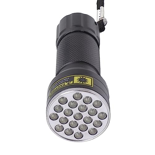 21LED Blacklight Flashlight, 395nm Wavelength Portable Pet Urine Detector for Scorpion Fluorescent Detection, with Detachable Lanyard for Carpet Furniture