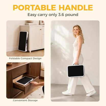 NEWBULIG Foldable Step Stool, 330lbs Reinforced Sturdy Metal - color: Classic Black & White, size: 1 Pack