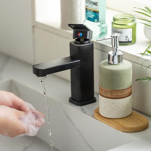 Ceramic Dish Soap Dispenser for Bathroom Shower Hand Soap Dispenser - color: Green and White, size: 1xSoap Dispenser