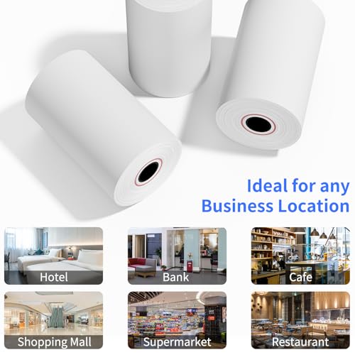 2 1/4'' x 85' Thermal Paper Rolls, BPA Free Thermal Receipt, POS Cash Register Paper Receipt Rolls, Fits All Credit Card Terminal, 350 Rolls - size: 2 1/4" x 85' | 350Rolls