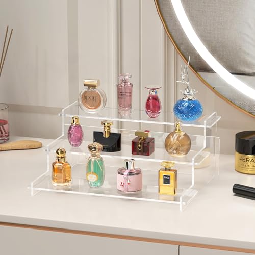 Acrylic Risers Display Stand, 3 Tier Cupcake Holder, Perfume Organizer