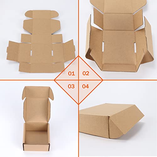 PHAREGE 50 Pack 4x4x2 inch Small Shipping Boxes, Brown Mailing Boxes - color: Brown, size: 4x4x2 inch 50 Pack