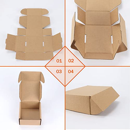 PHAREGE 50 Pack 4x4x2 inch Small Shipping Boxes, Brown Mailing Boxes - color: Brown, size: 4x4x2 inch 50 Pack