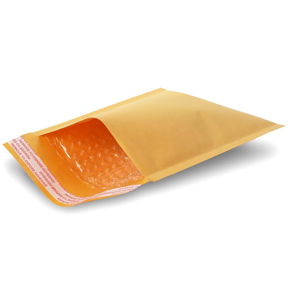 Kraft Bubble Mailers [10 Pack] Mailing Packing Envelopes #000 (4" x 8") - size: #000 4" x 8"