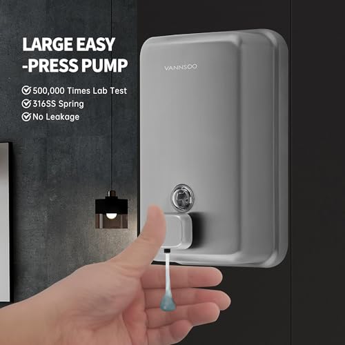 Commercial Soap Dispenser Wall Mount Bathroom, 37 fl.oz. - size: 37 fl.oz.