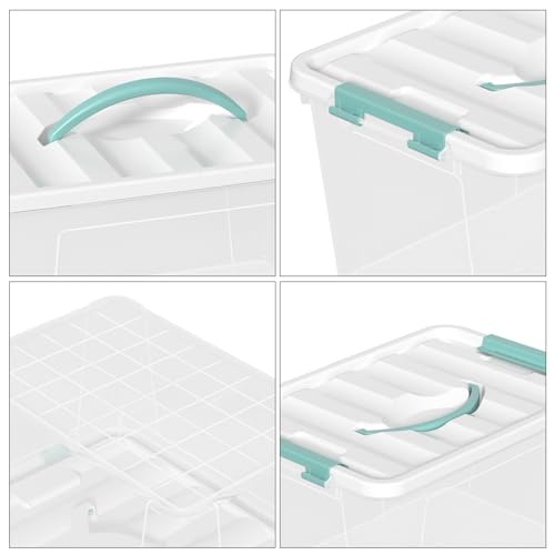 8-Pack Stackable Clear Storage Bins with Lids, 14-Qt Storage Box - size: 14 Quart