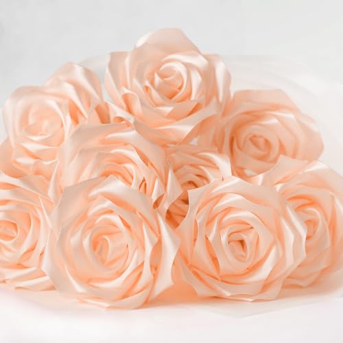 Mauproy Peach Satin Ribbon, 1-1/2 Inch, 50 Yards - color: Peach