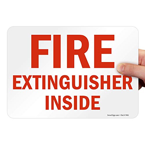 SmartSign - S-1681-EU-10 "Fire Extinguisher Inside" Label | 7" x 10" Laminated Vinyl - size: 7" x 10" Laminated Vinyl