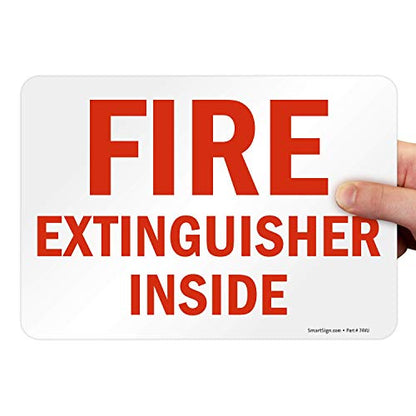 SmartSign - S-1681-EU-10 "Fire Extinguisher Inside" Label | 7" x 10" Laminated Vinyl - size: 7" x 10" Laminated Vinyl