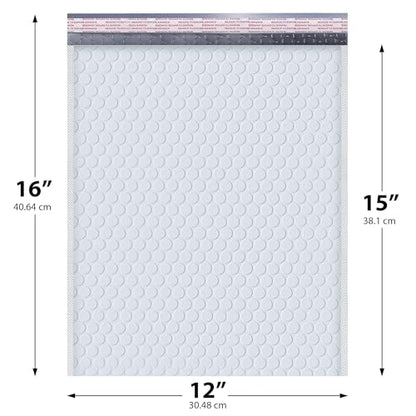Bubble Mailers 12x15, Self Seal Poly Padded Envelopes, 50 Pack - color: White, size: 12"x15" / 50 Pack