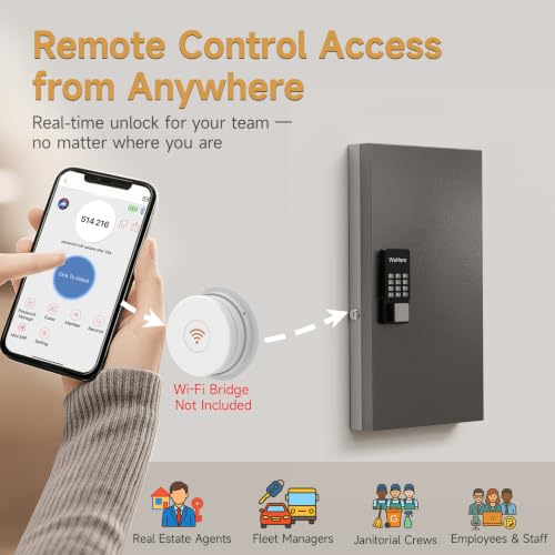 48 Key Lock Box Smart Key Organier Cabinet with Keypad & App for Office - size: 2.3inx11.3inx21.7in