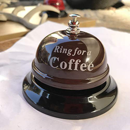Cute Desk/Kitchen/Bar Counter Top Service Call Bell Ring (Ring for Coffee) - color: Ring for Coffee