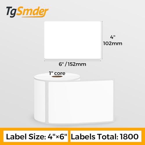 3-Proof 4"x6" Thermal Labels for ZP450/505, 4-Roll 450 PCS, 1" core - size: 4" x 6" - 4 Rolls ( 1800 labels ）