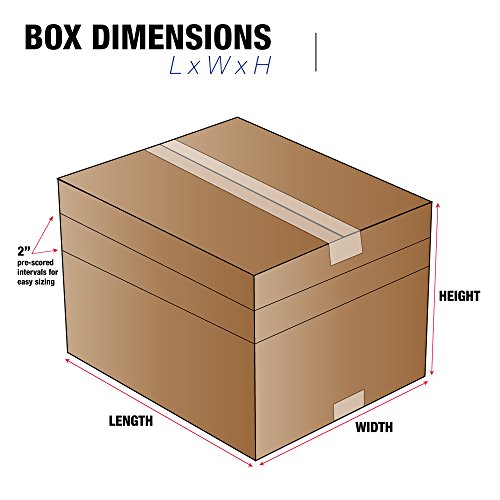 Tape Logic TLMD1186 Multi-Depth Corrugated Boxes, 11 1/4" x 8 3/4" x 6", Kraft (Pack of 25) - size: 11 1/4 x 8 3/4 x 6"
