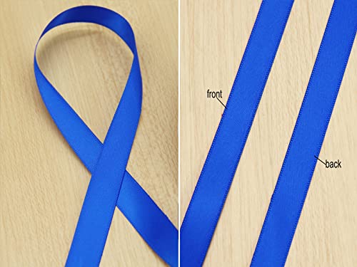5/8" Royal Blue Double Face Satin Ribbon 100yd for Gifts - color: Royal Blue, size: 5/8 inch